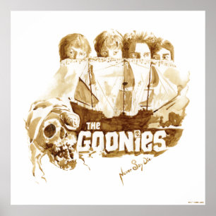 Die Goonies Pirate Schiff Wasserfarbe Grafik Poster
