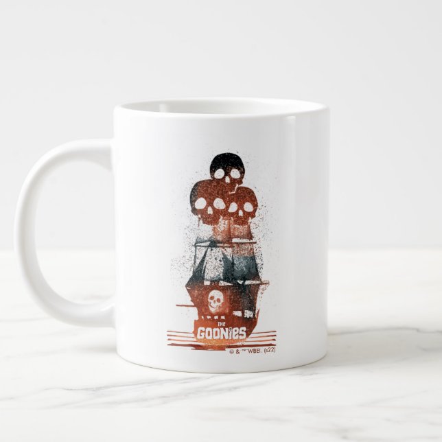 Die Goonies Pirate Ship Silhouette Graphic Jumbo-Tasse (Links)