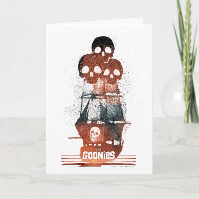 Die Goonies Pirate Ship Silhouette Graphic Karte (Vorderseite)