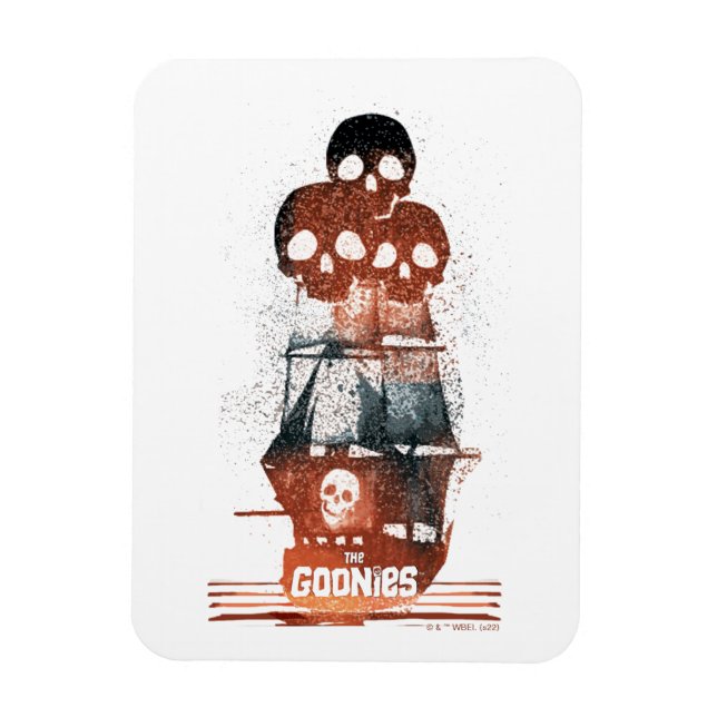 Die Goonies Pirate Ship Silhouette Graphic Magnet (Vertikal)