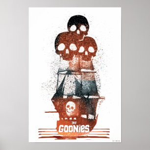 Die Goonies Pirate Ship Silhouette Graphic Poster