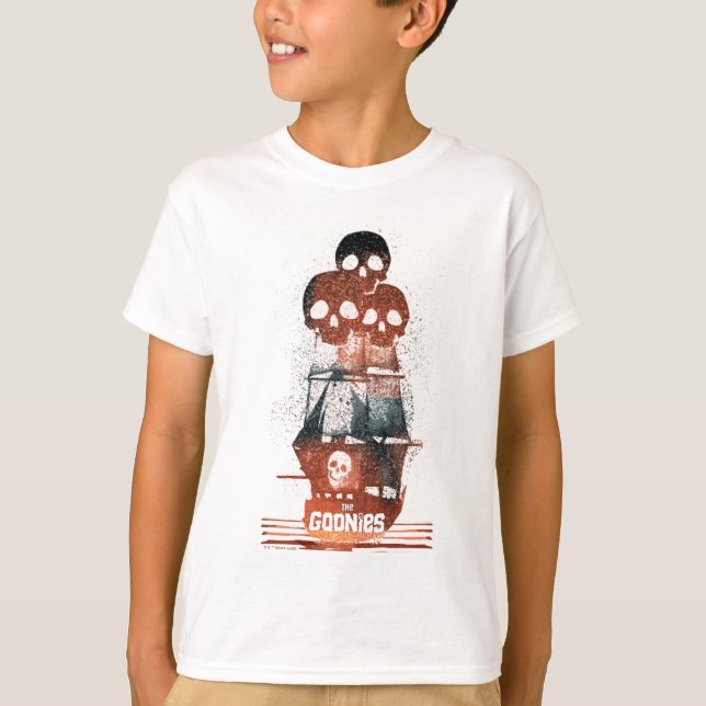 Die Goonies Pirate Ship Silhouette Graphic T-Shirt (Vorderseite)