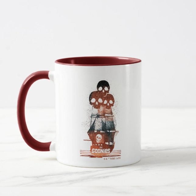 Die Goonies Pirate Ship Silhouette Graphic Tasse (Links)
