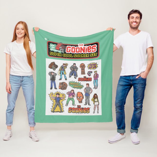 Die Goonies Retro Aufkleber Blatt Grafik Fleecedecke (Beispiel)