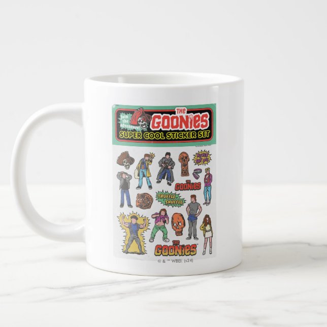 Die Goonies Retro Aufkleber Blatt Grafik Jumbo-Tasse (Links)