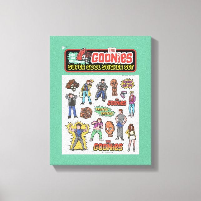 Die Goonies Retro Aufkleber Blatt Grafik Leinwanddruck (Vorderseite)