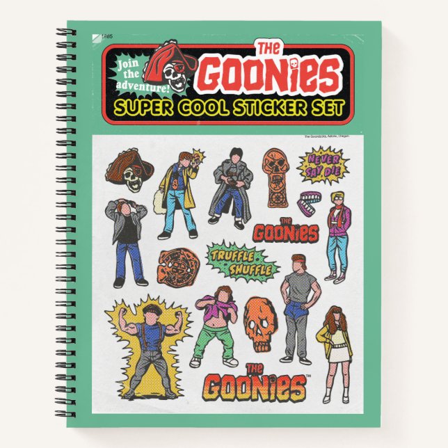Die Goonies Retro Aufkleber Blatt Grafik Notizbuch (Vorderseite)
