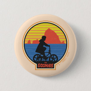 Die Goonies Retro Mikey Riding Bike Grafik Button
