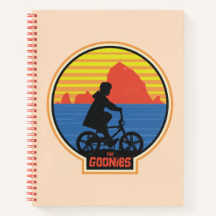 Die Goonies Retro Mikey Riding Bike Grafik Notizbuch