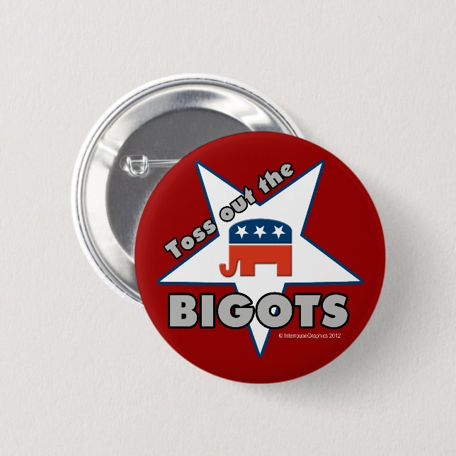 Die GOP BIGOTS raus! Button (Vorne & Hinten)