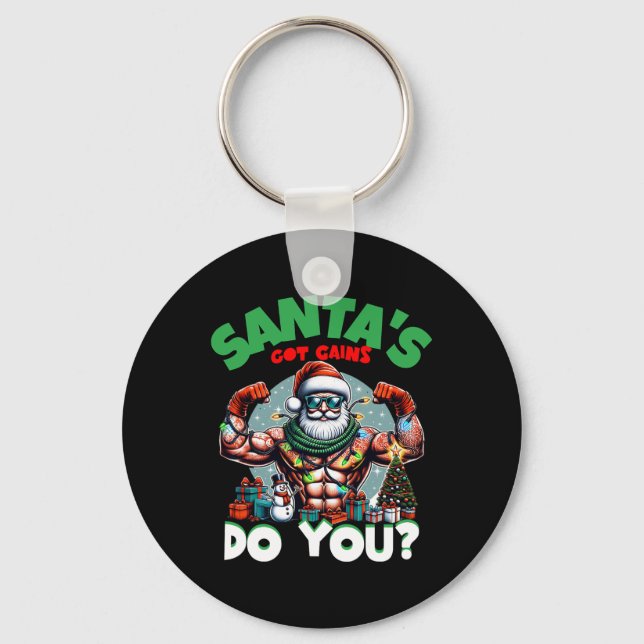 Die Got Gewinne des Weihnachtsmanns machen das fes Schlüsselanhänger (Vorderseite)
