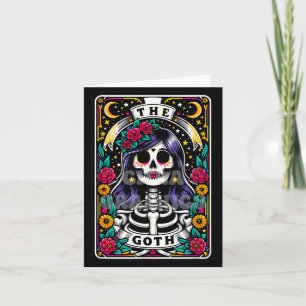 Die goth lustige Tarotkarte sarkastischer Skeletts Karte