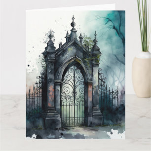 Die Gothic-Friedhofstor-Serie Design 11 Karte