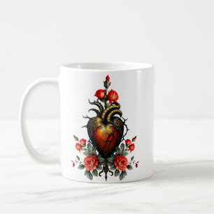 Die gotische Eleganz des Herzens Kaffeetasse