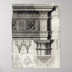 Die gotische Entablature Poster