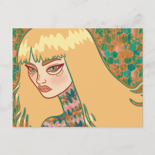 Die gotische Frau Postkarte (Vorderseite)