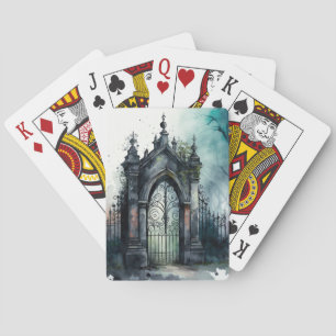 Die gotische Friedhofs-Tor-Serie Design 11 Spielkarten