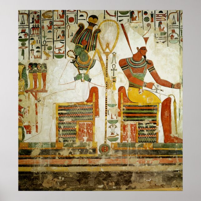 Die Götter Osiris und Atum, aus Grab von Poster (Vorne)