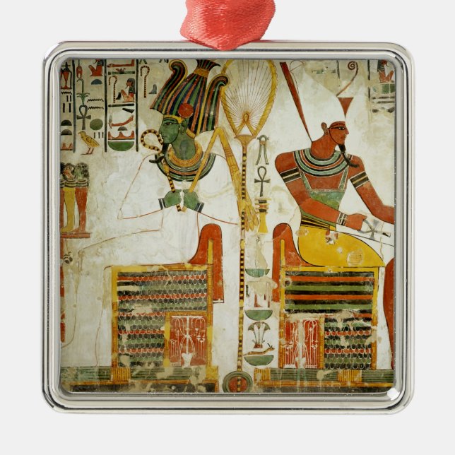 Die Götter Osiris und Atum, vom Grab von Ornament Aus Metall (Vorne)