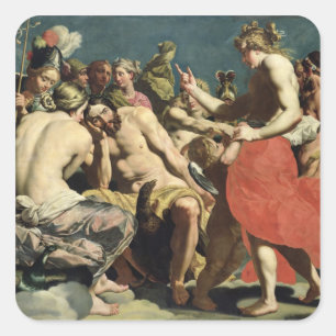 Die Götter von Olympus Quadratischer Aufkleber