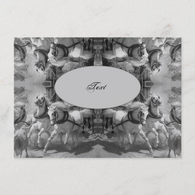 Die Gotthardpost – Rudolf Koller – Horses –Pferde Begleitkarte (Vorderseite)