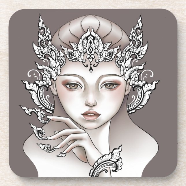 Die Göttin der braunen Erde Getränkeuntersetzer (Vorderseite)