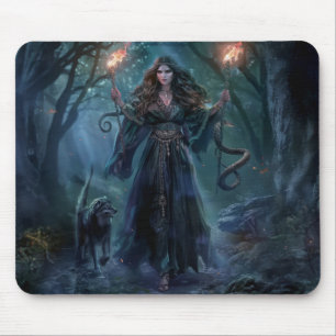 Die Göttin der Hexerei Triple Moon Goddess 3 Mousepad