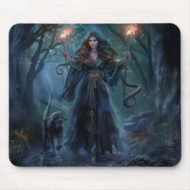 Die Göttin der Hexerei Triple Moon Goddess 3 Mousepad (Vorne)