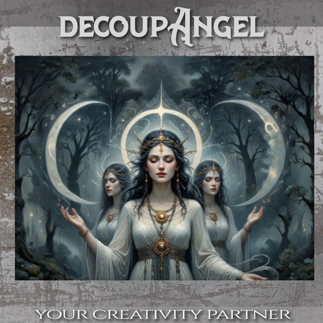 Die Göttin der Kreuzung und der Monddekoupag Seidenpapier (Von Creator hochgeladen)