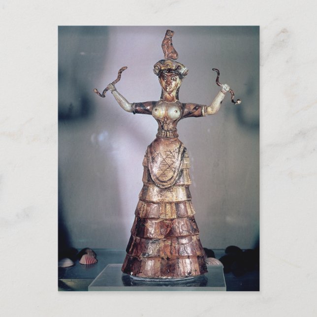 Die Göttin der Serpente Postkarte (Vorderseite)