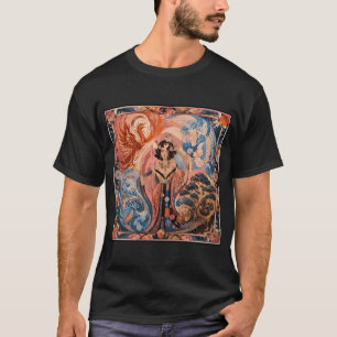 Die Göttin der vier Elemente - Phönix, Fisch, T-Shirt