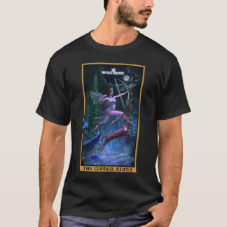 Die Göttin Diana im Tarot der Hohepriesterin-Karte T-Shirt