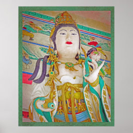 Die Göttin Quan Yin in ihrem Tempel Poster