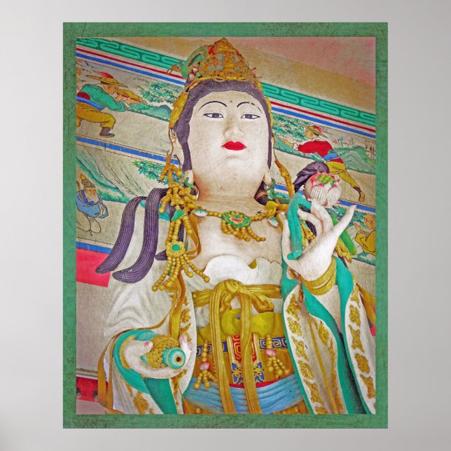 Die Göttin Quan Yin in ihrem Tempel Poster (Vorne)