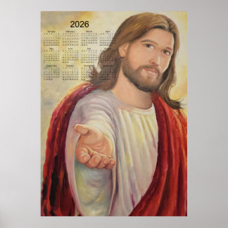 Die göttliche Einladung: Jesus 2026 Kalender Poster