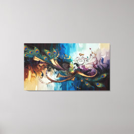 "Die Göttliche Symphonie: Krishnas Melodie der Far Leinwanddruck