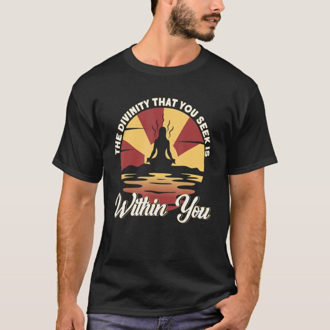 Die Göttlichkeit ist in dir Reiki Heilmeister 1 T-Shirt (Vorderseite)