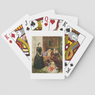 Die Gouvernante, 1860 (Öl auf Leinwand) Spielkarten