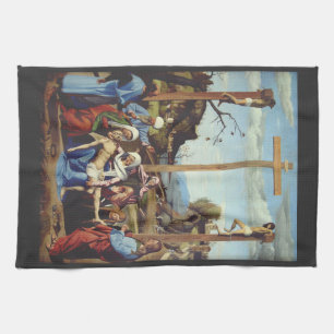 Die Grablegung Jesu Christi Heilige Ikone Kunst Geschirrtuch