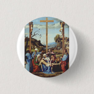 Die Grablegung Jesu Christi Heilige Ikonen Kunst Button