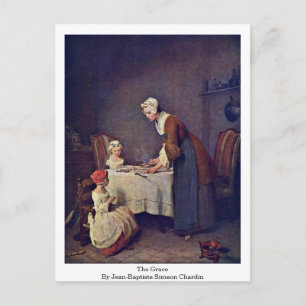 Die Grace von Jean-Baptiste Simeon Chardin Postkarte