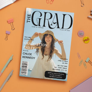 Die GRAD Cover Foto Magazine Graduation Party Einladung