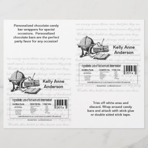 Die Graduate Candybar-Verpackungen (mit Nährwertin Flyer