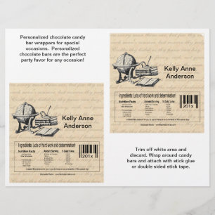 Die Graduate Candybar Wrappers in Beige (Ernährung Flyer