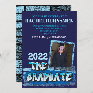 DIE GRADUATE Graduate PARTY INVITE Graffiti Einladung