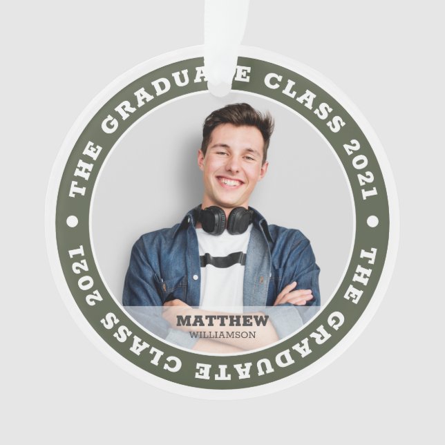 Die Graduate-Klasse des 20XX-Abschluss-Fotos Ornament (Vorderseite)
