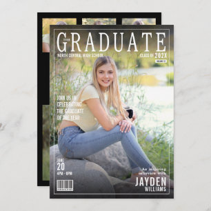 Die Graduate Magazine decken die schicke Einladung