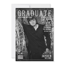 Die Graduate Magazine decken Spaß trendy Einladung