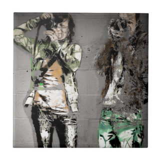 Die Graffiti des Fotografen Fliese