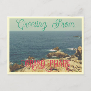 Die Grand Phare-Strandlinie Jijel, Algerien Postkarte